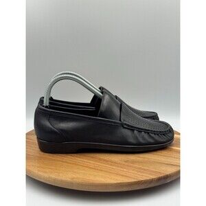 SAS Savvy Black Soft Leather TriPad Slip On Loafers Women's Size 8 WIDE